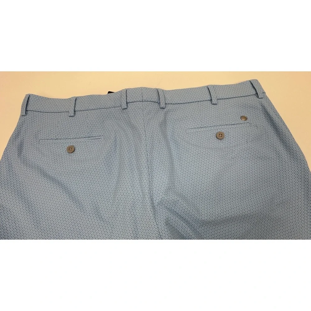 NWT Peter Millar Shorts Crown Crafted Blue Frost Geometric Men's Size 38 $110